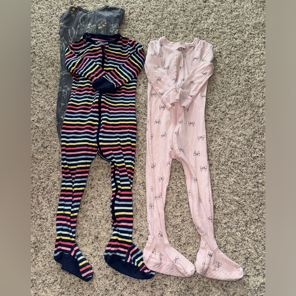 Old Navy- 2T Striped, Seasonal, and Princess Pajamas